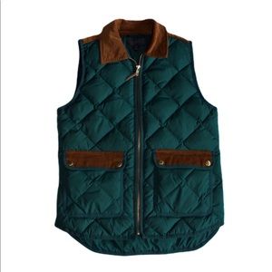 J Crew - corduroy quilted puffer vest - XXS